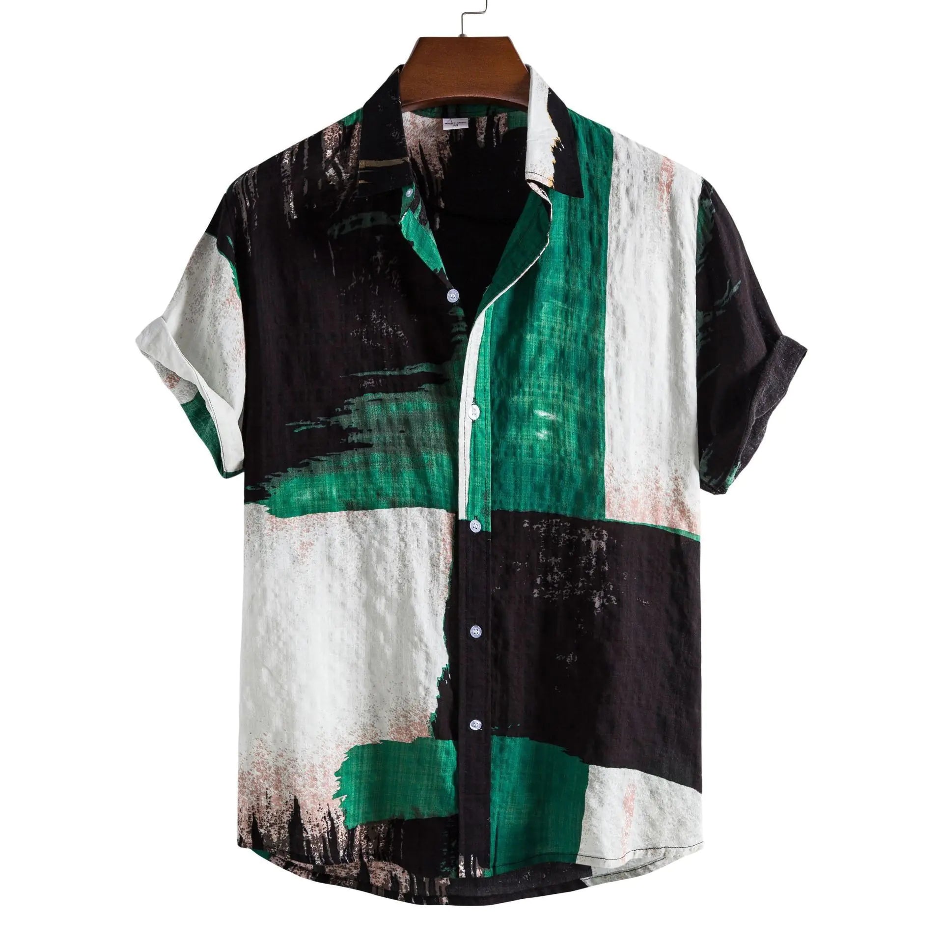 Men's Short Sleeve Casual Button Shirt